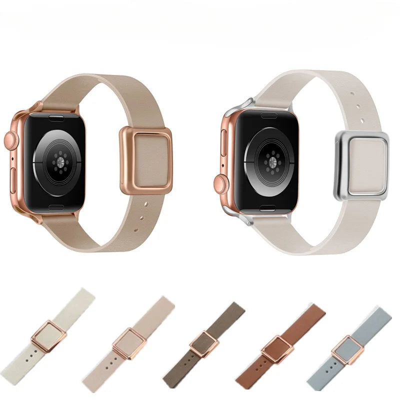 Luxury Leather watch band for apple watch band 45mm 44mm 49mm 40mm 42mm correa for iWatch series 5 6 4 3 SE 7 8 ultra bracelet Luxury Leather watch band for apple watch band 45mm 44mm 49mm 40mm 42mm correa for iWatch series 5 6 4 3 SE 7 8 ultra bracelet